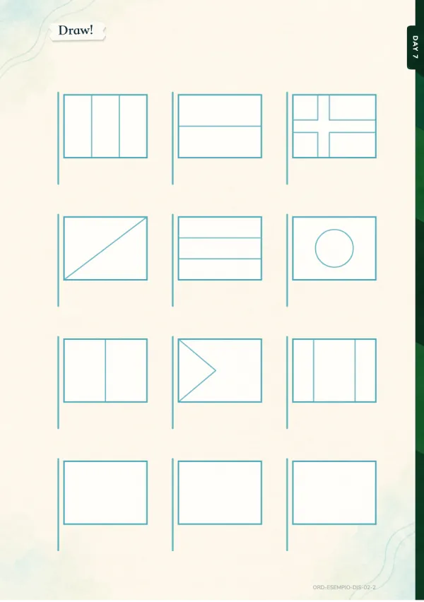 Draw: the flags to color