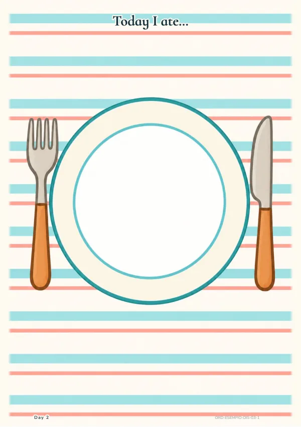 What I ate: the plate to draw