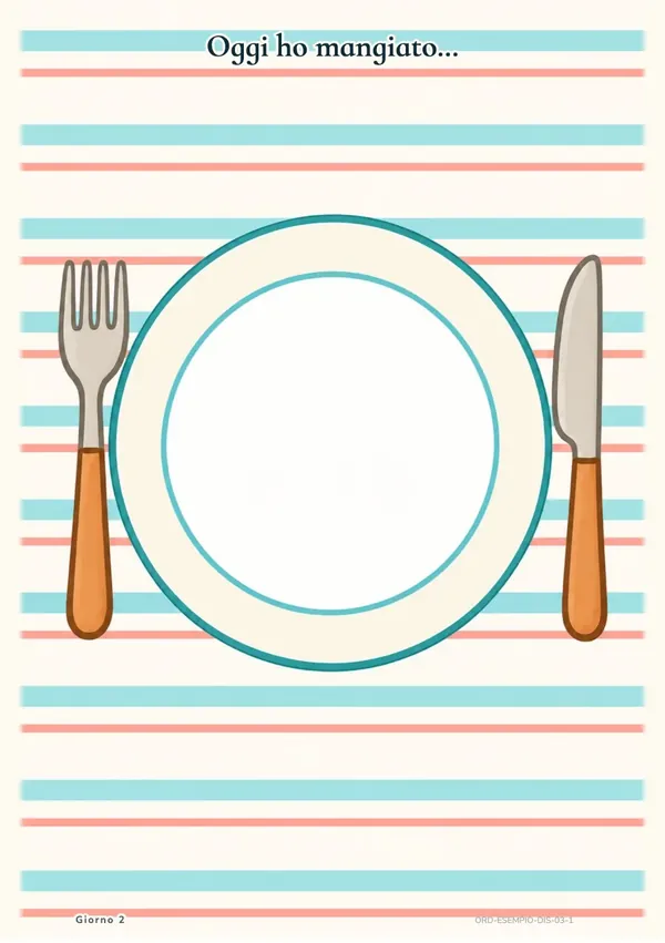 Cosa ho mangiato: il piatto da disegnare